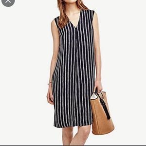 Ann Taylor sleeveless striped dress size small